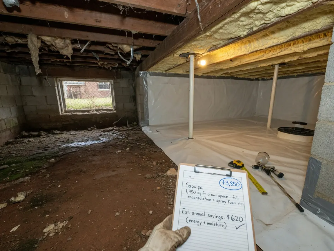 Crawl Space Encapsulation Cost in Sapulpa and When It Pays Off