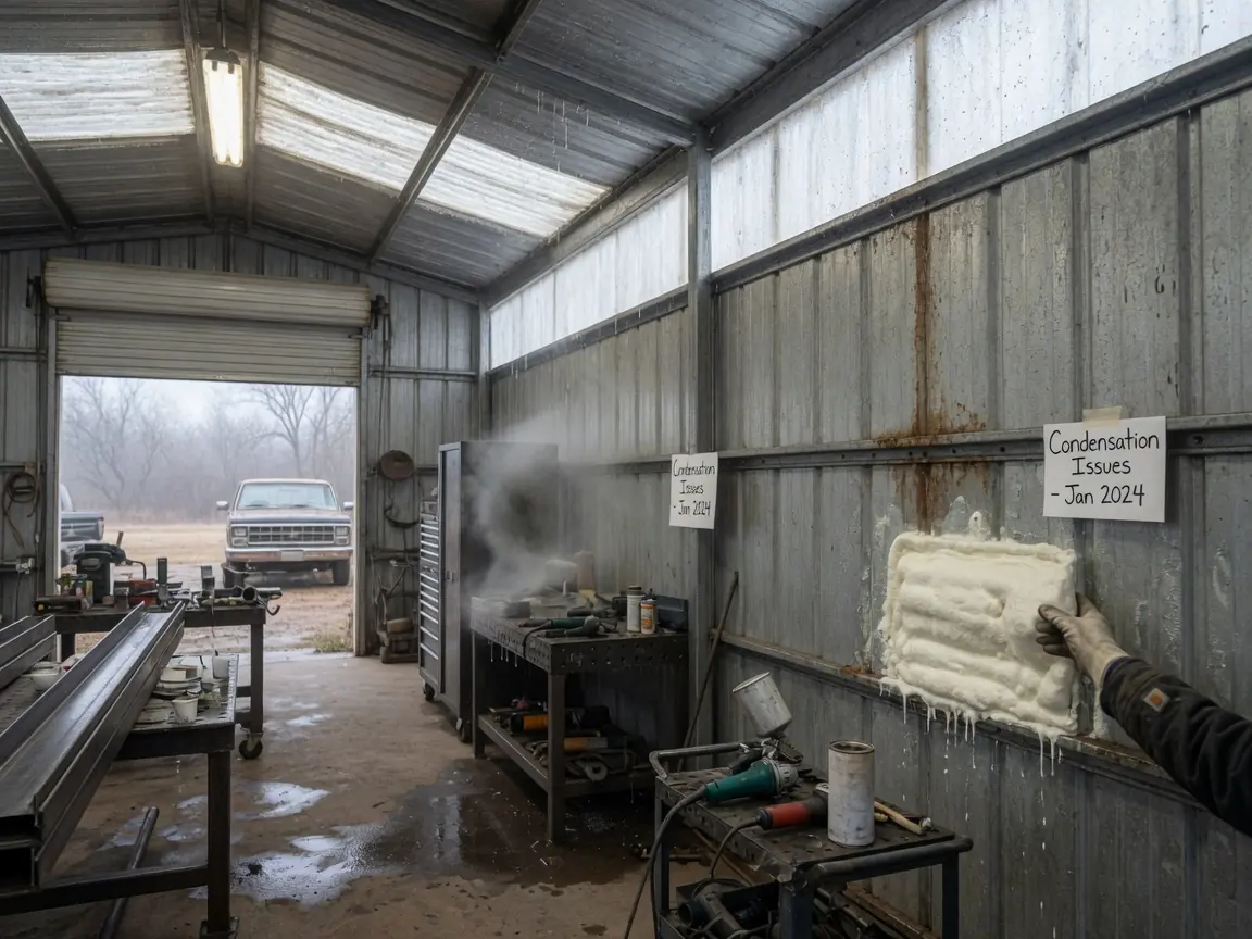 Stopping Condensation in Creek County Metal Shops and Buildings